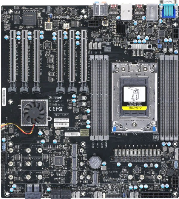超微M12SWA -TF/IPMI/M.2,AMD线程撕裂者单路工作站主板,支持5995